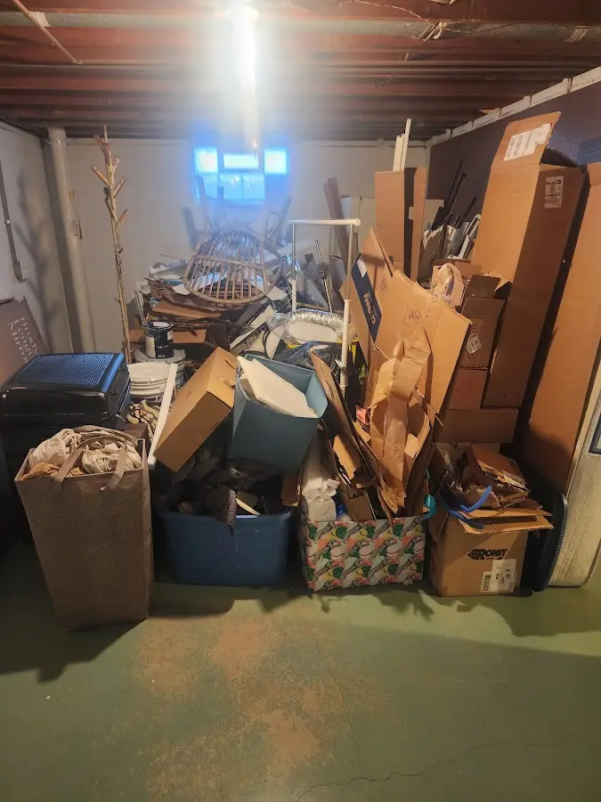 Roll-off dumpster container at job site for 6 Yard Dumpster Rental in Marysville